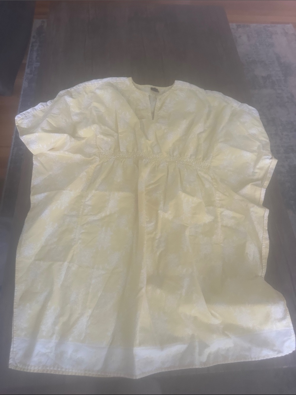 Light Yellow Short Sleeve Tunic Top